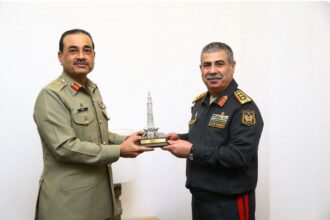 Field Marshal Syed Asim Munir, NI (M), Chief of Army Staff (COAS), met with Colonel General Hasanov Zakir Asgar Oglu, Minister of Defence, Azerbaijan, in Lachin, Azerbaijan