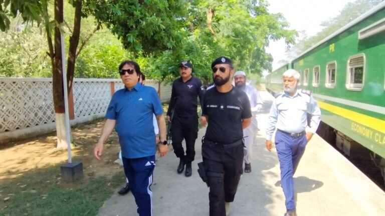 Federal Minister for Railways, made a surprise visit to Margalla Railway Station today