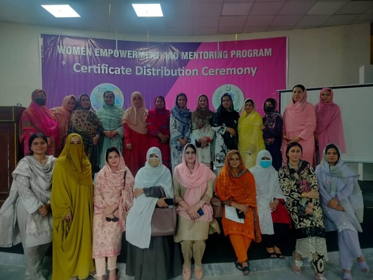 Teamwork is Key to Women’s Progress Successful Completion of Women Empowerment and Mentorship Program at Women University Swabi, Vice Chancellor Dr. Ghazala Yasmin