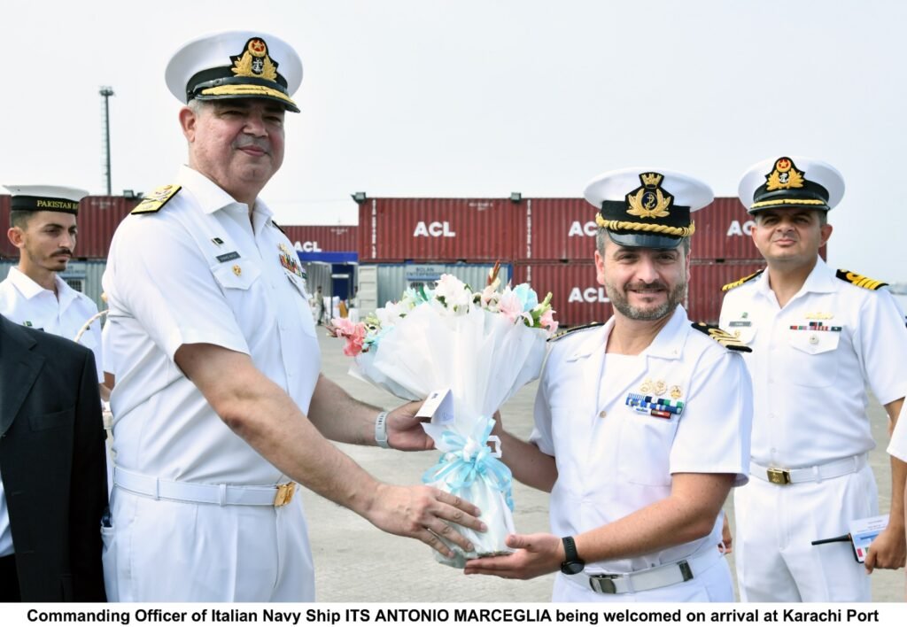 ITALIAN NAVY SHIP ITS ANTONIO MARCEGLIA ARRIVES IN KARACHI TO STRENGTHEN BILATERAL MARITIME COOPERATION ITALIAN NAVY SHIP ITS ANTONIO MARCEGLIA ARRIVES IN KARACHI TO STRENGTHEN BILATERAL MARITIME COOPERATION