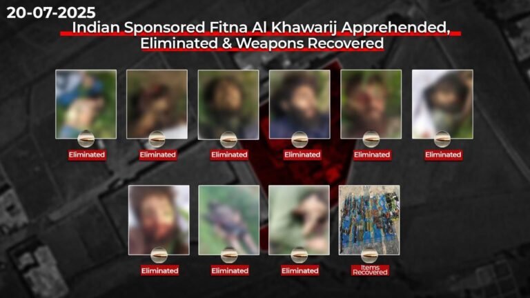 Nine Khwarij Killed, Eight Captured in Major Joint Operation in Malakand: ISPR