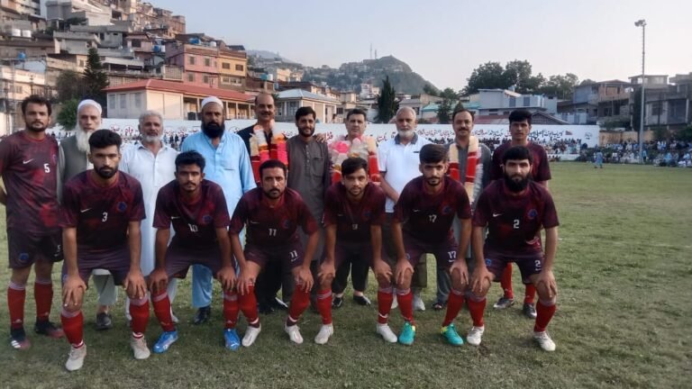 New Afghan DI Khan defeated DFA Banon on penalty kick in Abbottabad All Pakistan Saeed Khan Memorial Football Tournament