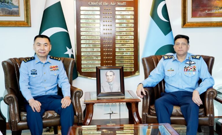 CHIEF OF STAFF OF PLAAF CALLS ON AIR CHIEF AT AIR HEADQUARTERS ISLAMABAD