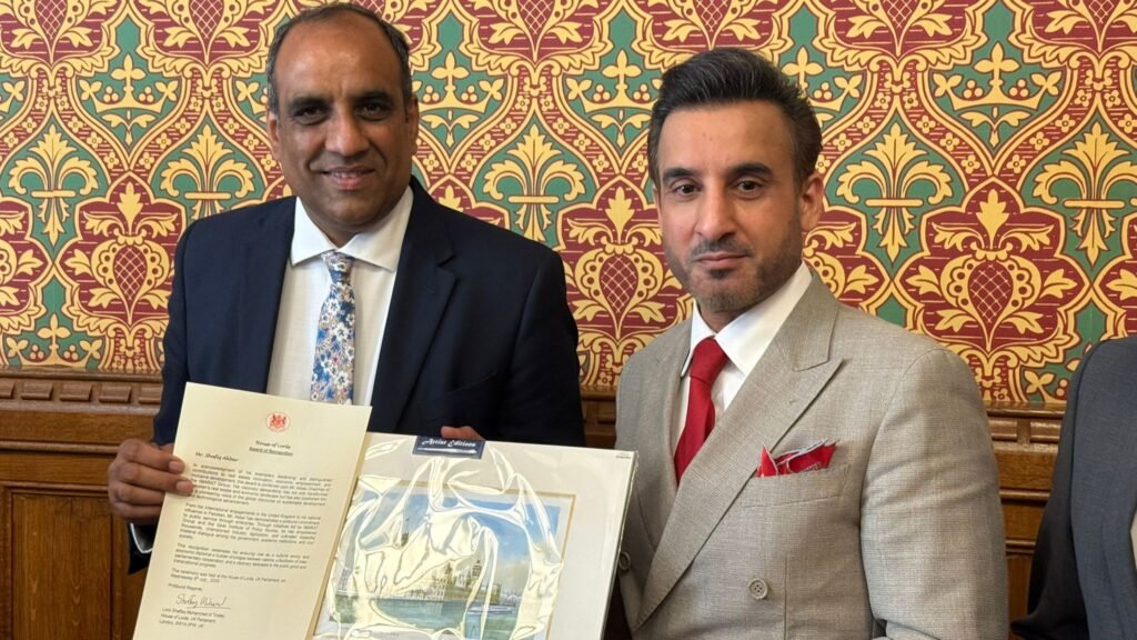 British Pakistani Honoured at UK Parliament for Creating Thousands of Jobs and Building