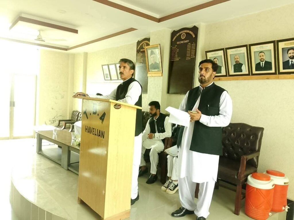 Tehsil Bar Association Havelian organized a general body meeting and Eid Milad Party