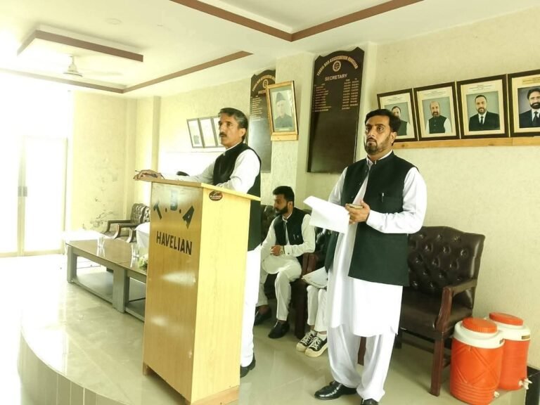 Tehsil Bar Association Havelian organized a general body meeting and Eid Milad Party