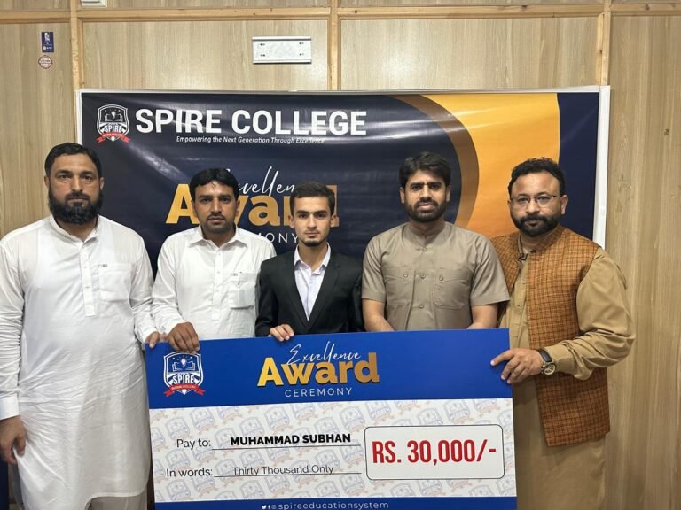 A prestigious ceremony was held at Spire College in honor of talented student A prestigious ceremony was held at Spire College in honor of talented student