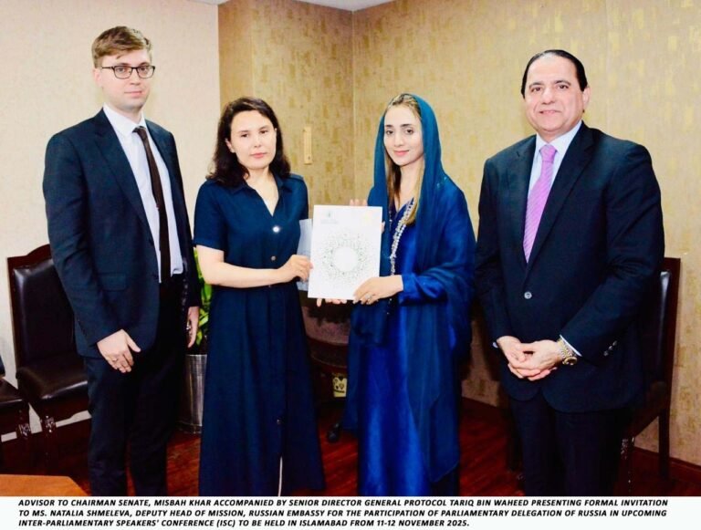 Russian Embassy Officials Call on Advisor to Chairman Senate and Senior Director General