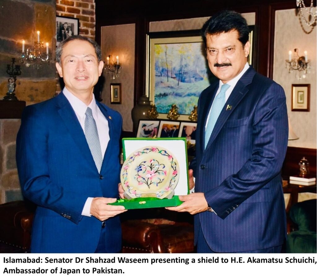 Senator Dr. Shahzad Waseem Hosts Reception Honouring Japanese Ambassador