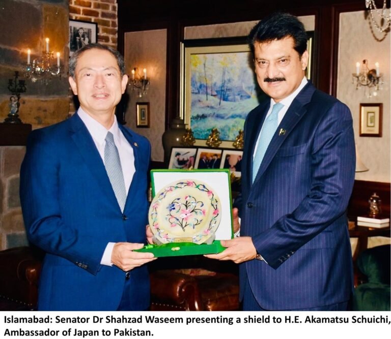 Senator Dr. Shahzad Waseem Hosts Reception Honouring Japanese Ambassador