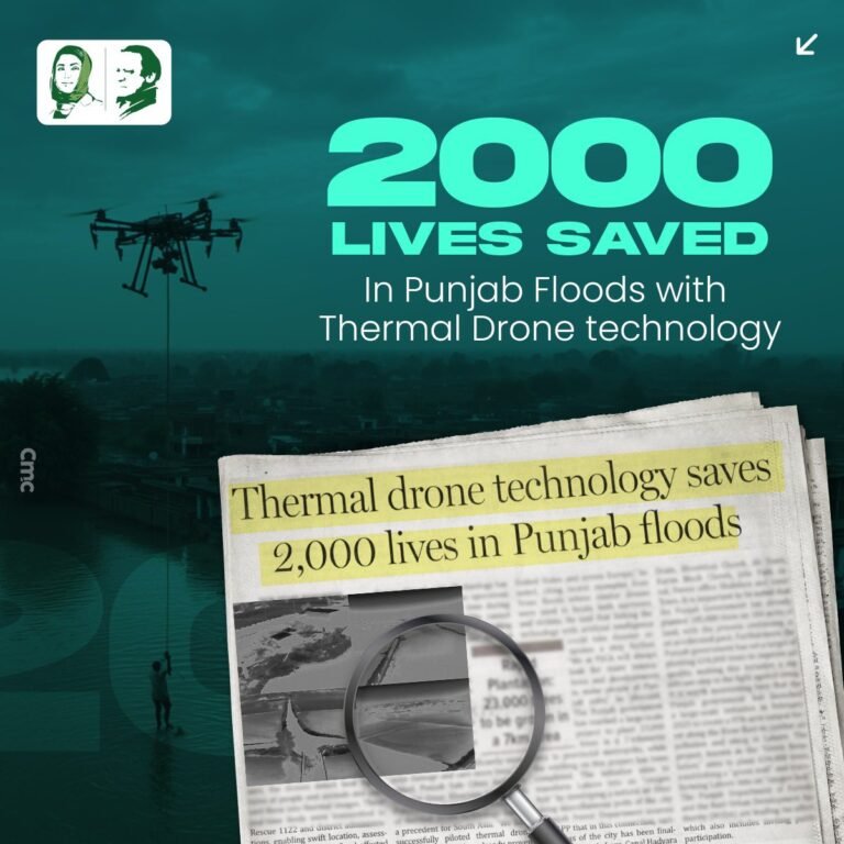 Thermal drone flood rescue team locating victims in Punjab