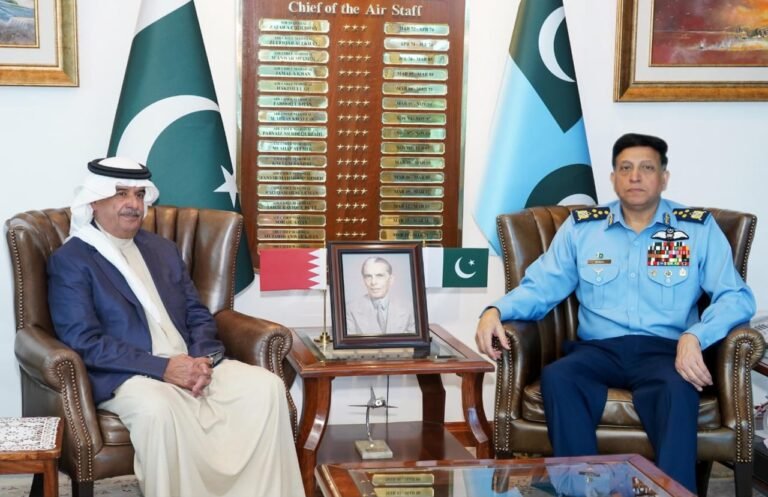 Pakistan Bahrain defence ties meeting at Air Headquarters