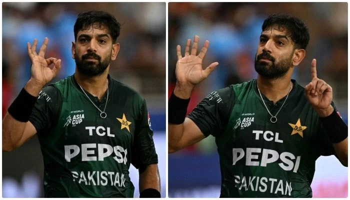 Haris Rauf’s ‘6-0’ Salute Takes Off Online, Echoes PAF’s Sky Triumph