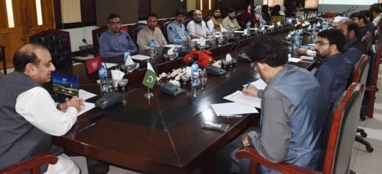 Abdul Wali Khan University Mardan focuses on modern education and research excellence AWKUM Strategic Meeting led by Vice Chancellor Dr. Jamil Ahmed with faculty and department heads at Abdul Wali Khan University Mardan