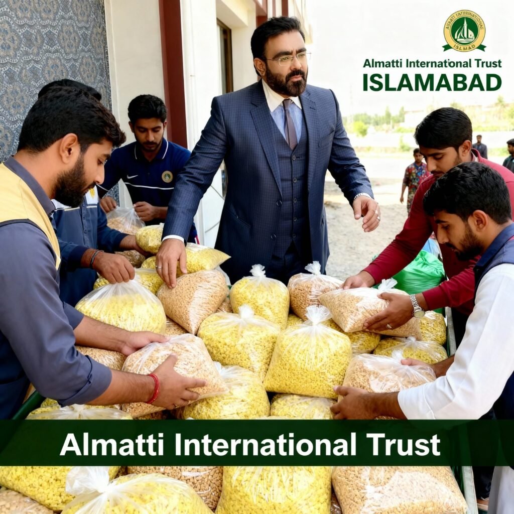 Dr. Jahangir Mati’s team distributing flood relief rations in Punjab and Sindh, Pakistan