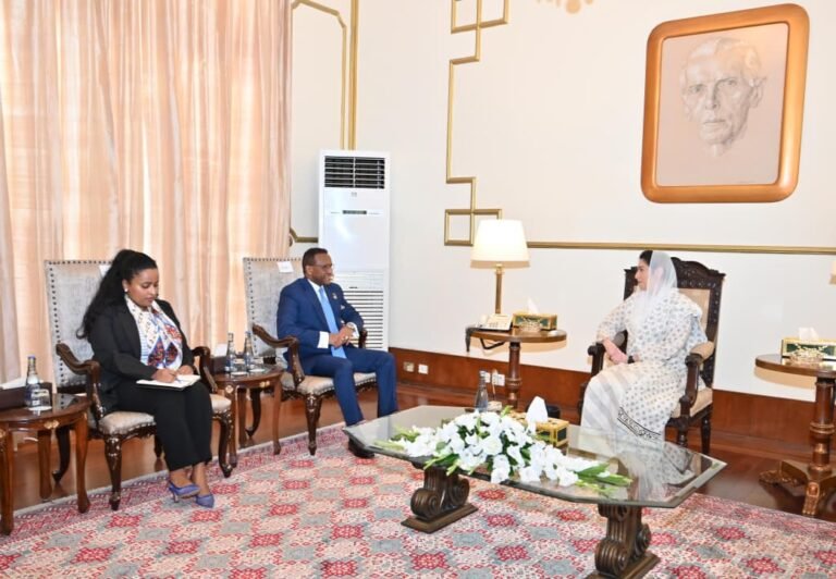 Aseefa Bhutto Zardari meets Ethiopian Ambassador Dr Jemal Beker Abdula at Aiwan-e-Sadr to boos Pakistan Ethiopia Ties