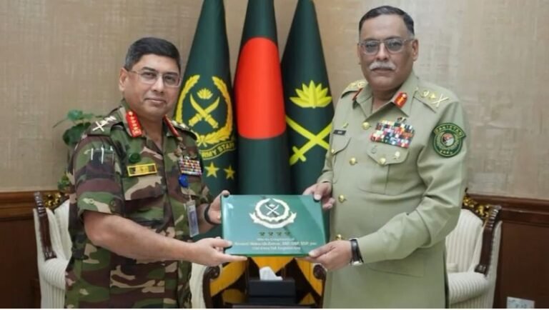 General Sahir Shamshad Mirza meeting Bangladesh Army Chief to strengthen defence ties