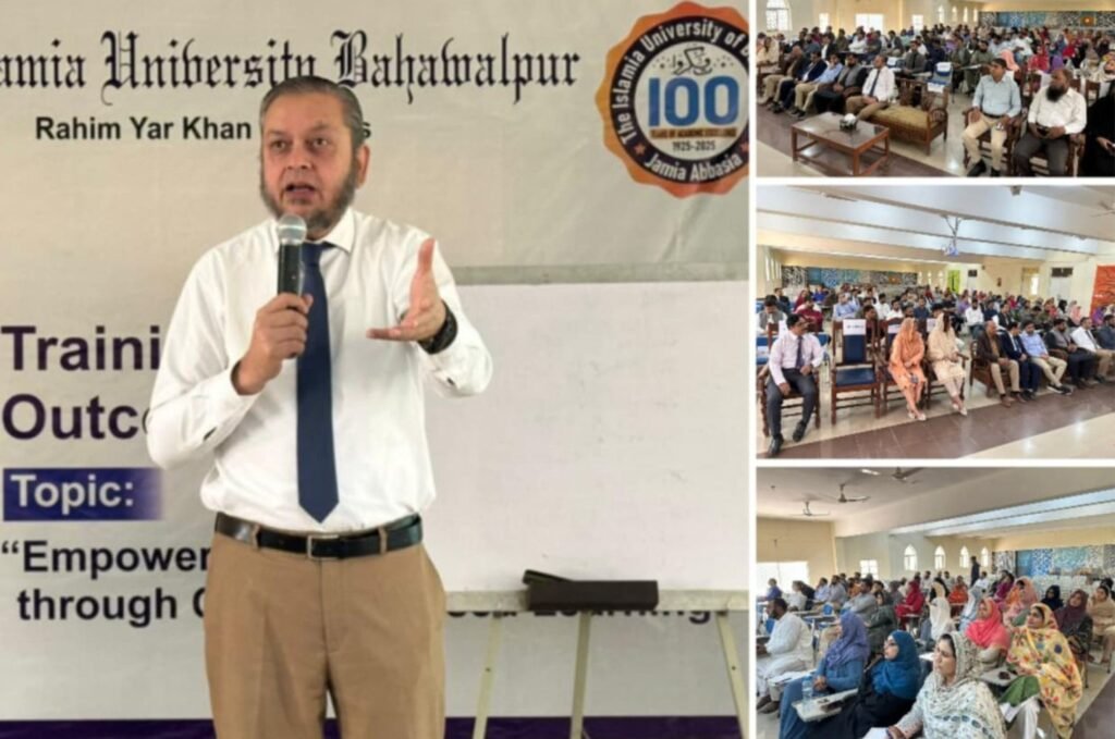 Outcome-based education workshop organized at IUB IUB Vice Chancellor Prof. Dr. Muhammad Kamran delivering an outcome-based education workshop at Rahim Yar Khan campus.