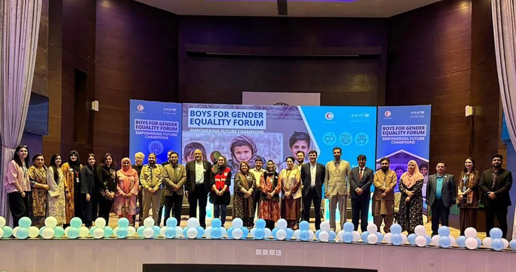 PRCS and UNICEF representatives launching gender equality and HPV awareness campaign in Pakistan