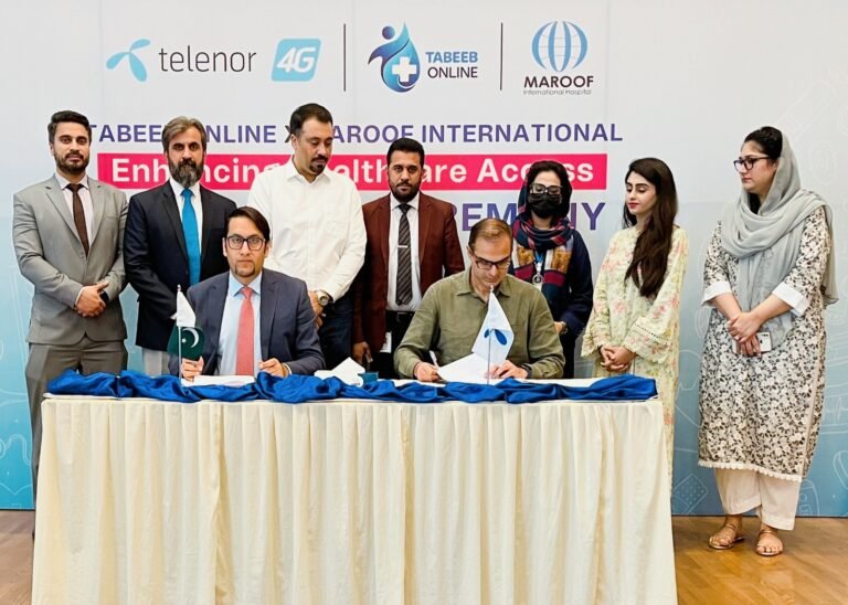 Telenor Pakistan and Maroof International Hospital sign MoU to expand Tabeeb Online healthcare access