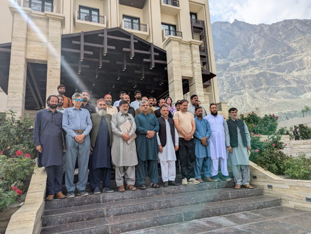 WWF officials and journalists discussing Water Resource Accountability in Gilgit