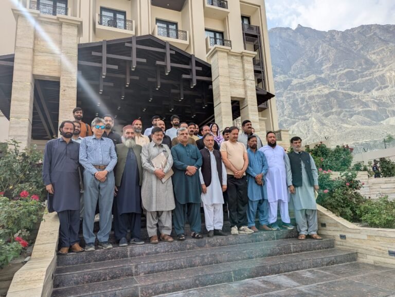 Water Resource Accountability Drives Climate Action in Northern Pakistan WWF officials and journalists discussing Water Resource Accountability in Gilgit