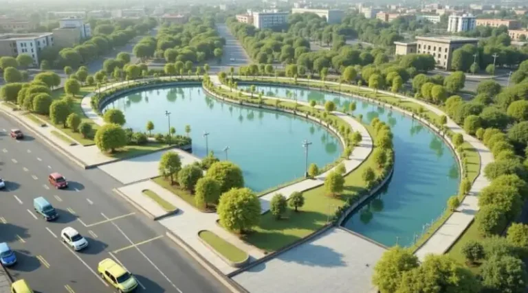 CBD Punjab rainwater lake at Quaid District for sustainable water storage
