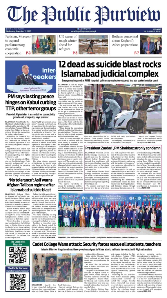 Front 12-11-2025 Peshawar
