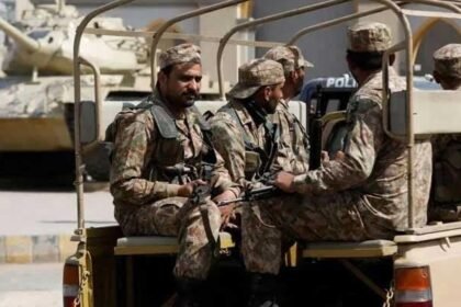 Security forces conduct an operation in the Baitani hills of Lakki Marwat following reports of militant presence.