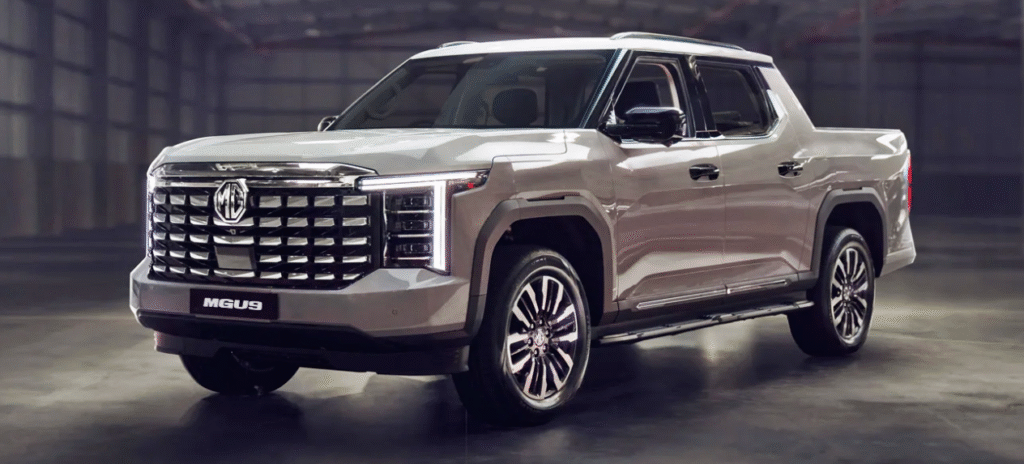 MG U9 pickup truck launched in Pakistan with diesel engine, 4×4 capability, and premium features