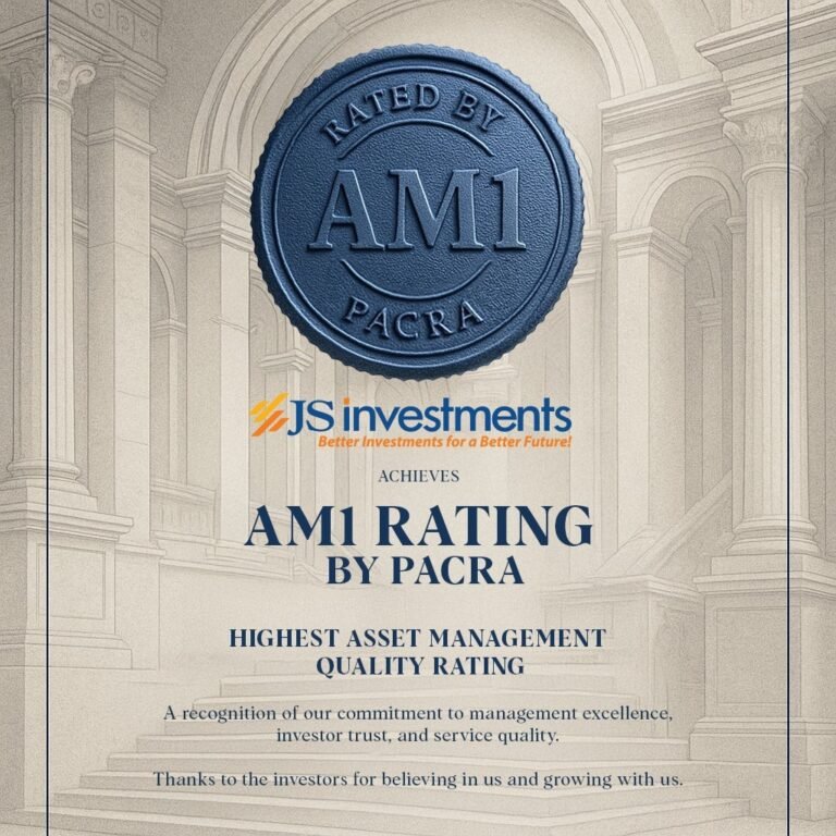 PACRA upgrades JS Investments to AM1 (Stable) — Pakistan’s Highest Asset Manager Quality Rating PACRA upgrades JS Investments to AM1 (Stable) — Pakistan’s Highest Asset Manager Quality Rating
