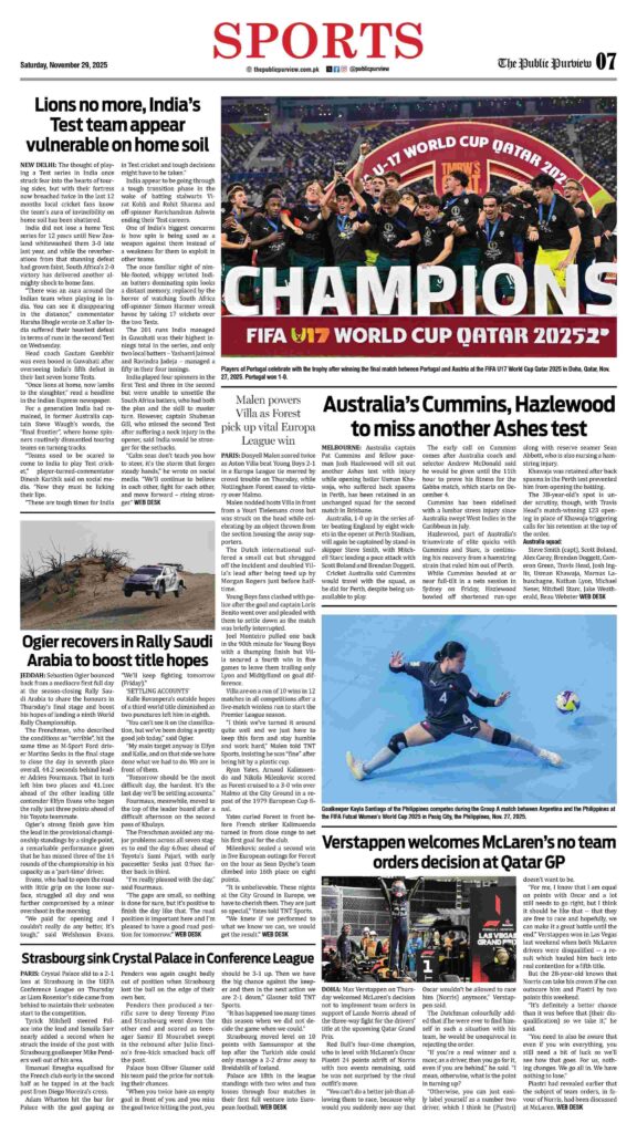 Sports 29-11-2025