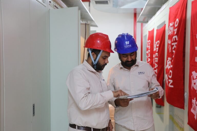 Engineers performing scheduled maintenance at Sahiwal Coal-Fired Power Plant Unit-1
