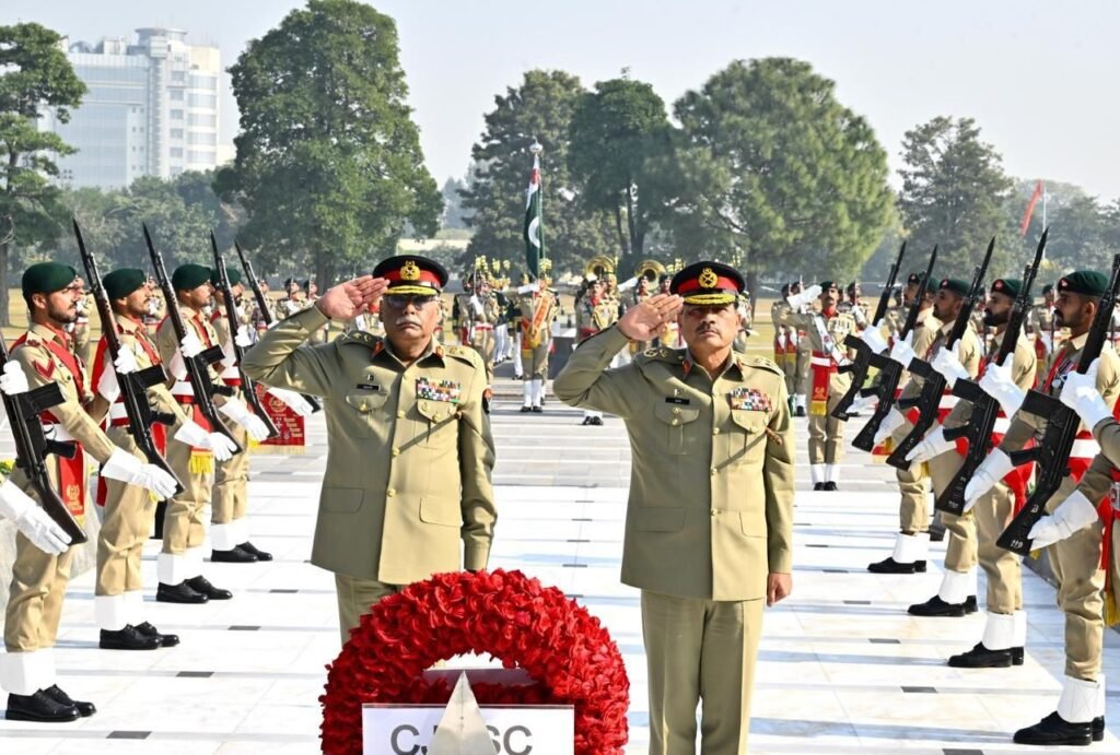 CJCSC pays farewell visit to COAS at GHQ in Rawalpindi CJCSC meeting COAS during farewell visit at GHQ Rawalpindi