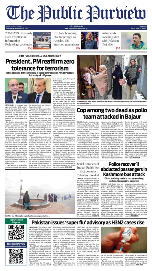 Front 17-12-2025 Peshawar