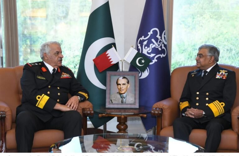 Naval Chief meets Bahrain naval commander to discuss maritime cooperation