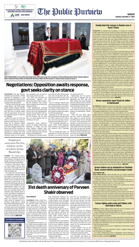 27-12-2025 Karachi