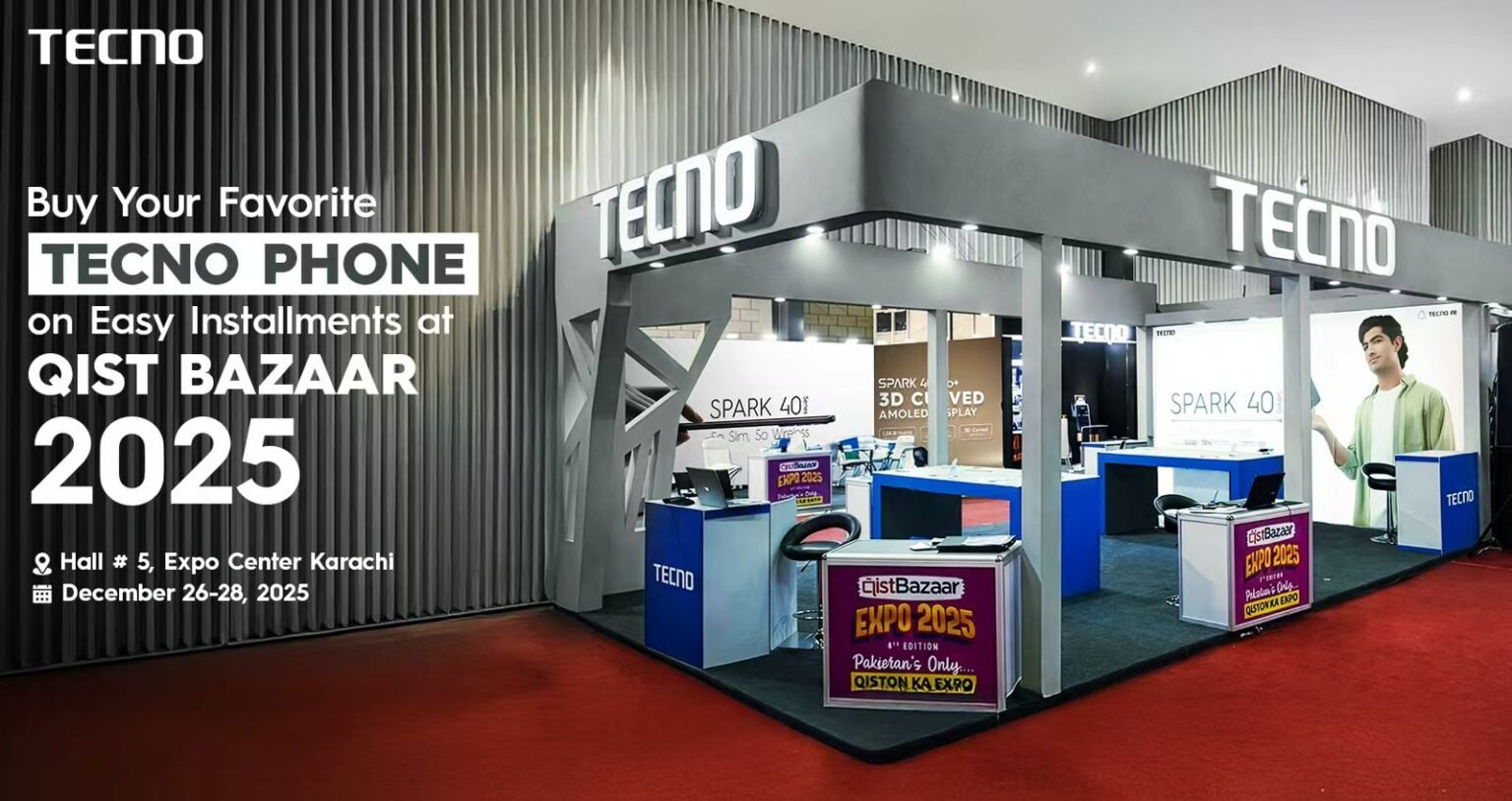 TECNO Offers Smartphones on Easy Installments at Qist Bazaar 2025 in Karachi