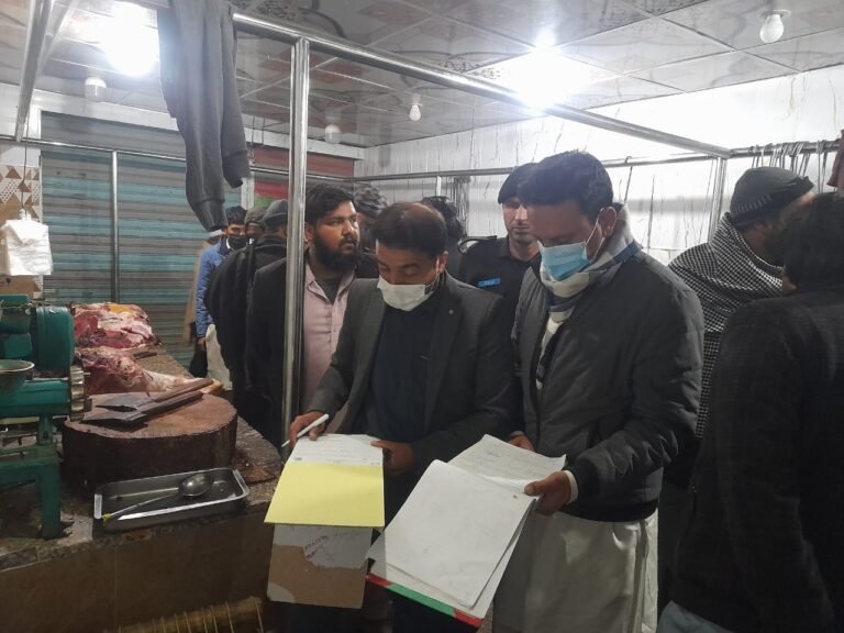 KP Food Authority Seizes 300kg of Unhygienic Meat in Timergara Bazaar KP Food Authority team seizing unhygienic meat during an operation in Timergara Bazaar
