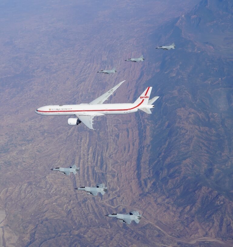 PAF FIGHTER AIRCRAFT EXTEND AERIAL WELCOME TO INDONESIAN PRESIDENT H.E PRABOWO SUBIANTO