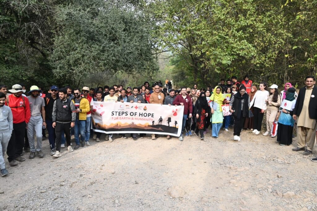 PRCS Organises “Steps for Hope: For Earth & Humanity” Hiking Event at Margalla Hills Participants take part in a PRCS-organised hiking event at Margalla Hills promoting health and blood donation