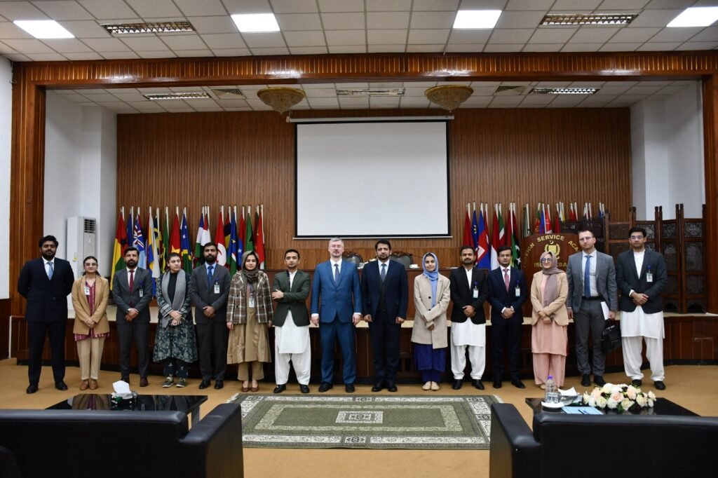 Russian Ambassador Albert P. Khorev outlines Russia-Pakistan relations, Ukraine crisis at Pakistan Foreign Service Academy Russian Ambassador Albert P. Khorev briefs students at Pakistan Foreign Service Academy on bilateral ties