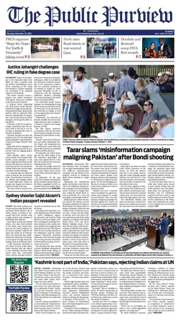 Front 18-12-2025 Islamabad