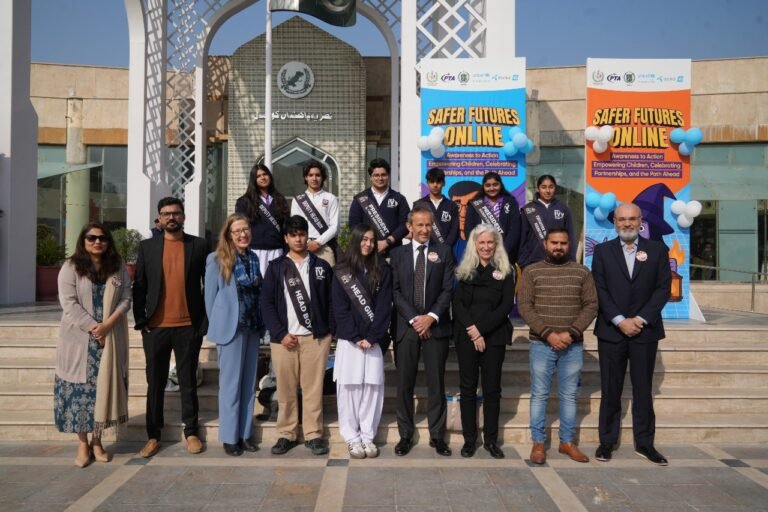 Officials attend an event on child online protection hosted by Telenor Pakistan and UNICEF.