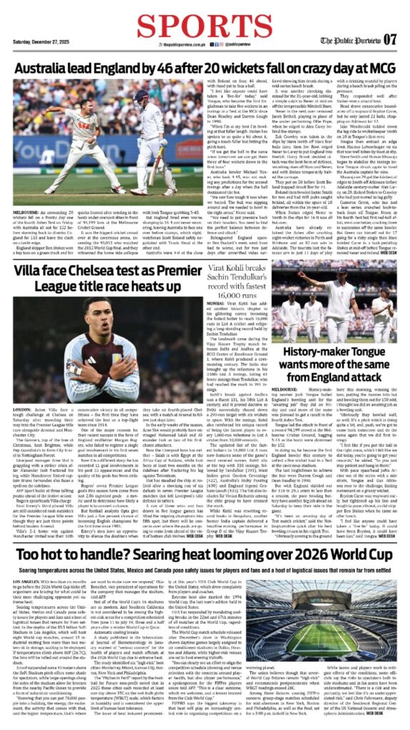 Sports 27-12-2025