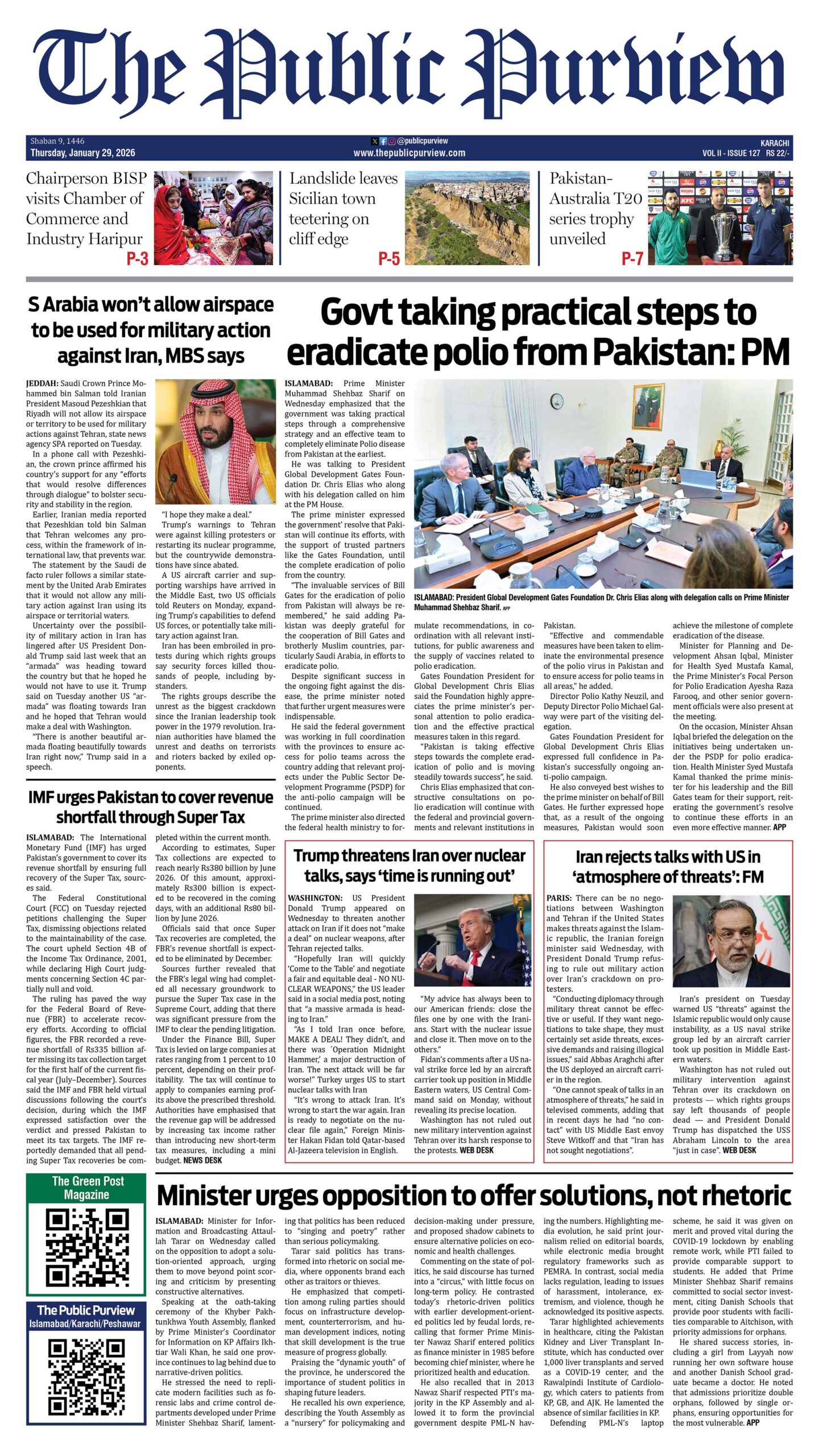 29-01-2026 Karachi