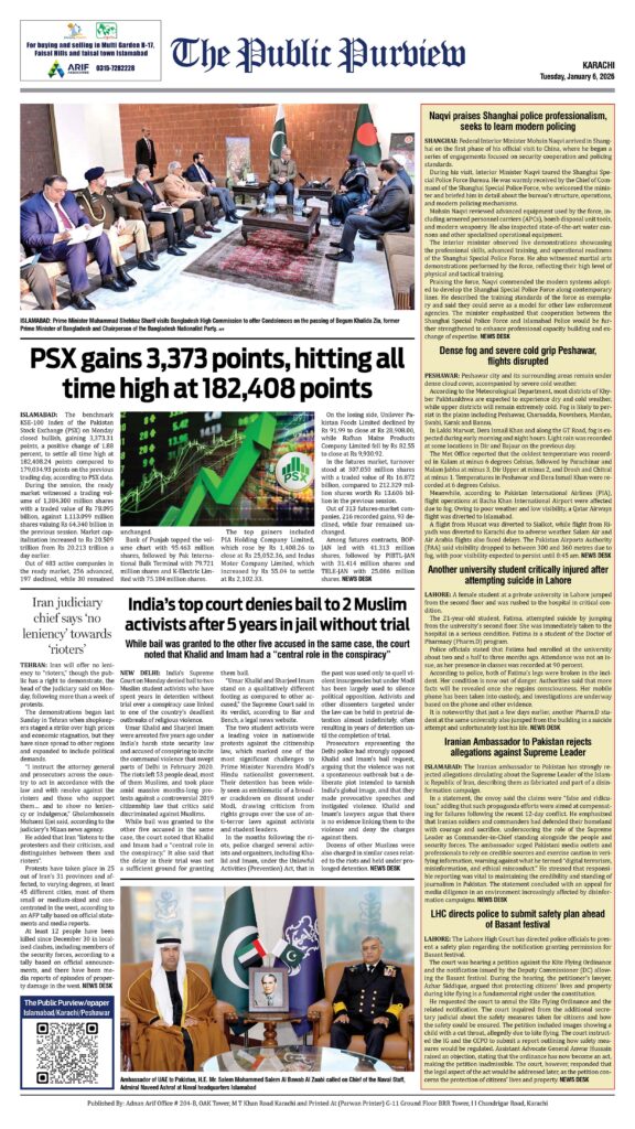 Back 06-01-2026 Karachi
