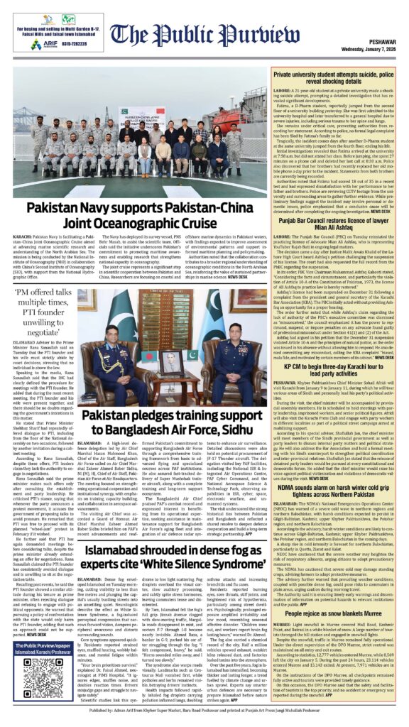 Back 07-01-2026 Peshawar