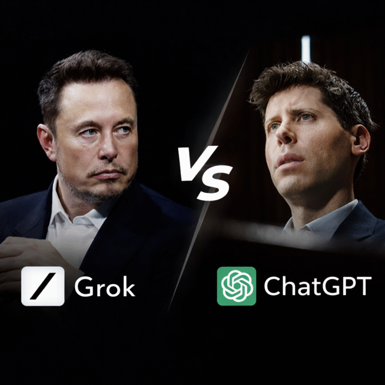 ChatGPT and Grok AI models compared in 2026 highlighting differences in productivity real-time data and professional use.