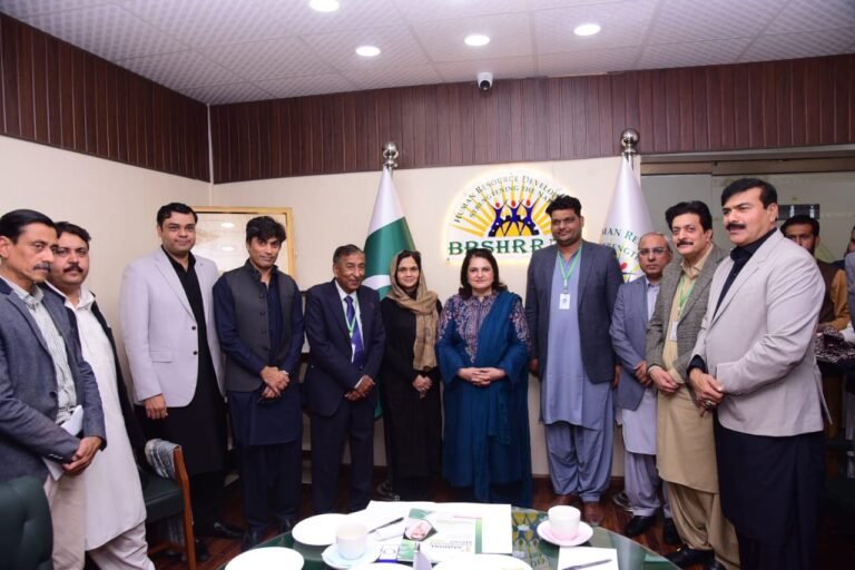 BISP Chairperson Senator Rubina Khalid visits the Benazir Bhutto Shaheed Human Resource Research and Development Board in Karachi.